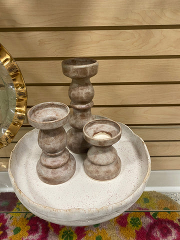 Mommy and Me Pottery Candle Holders