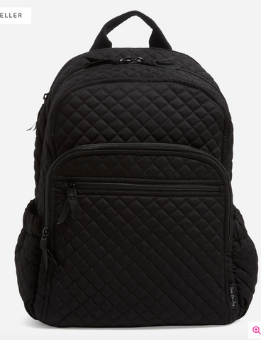 Recycled Cotton Black -Campus Backpack