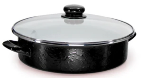 Solid Black Large Saute Pan