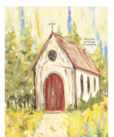 All Things Possible Red Door Church Canvas