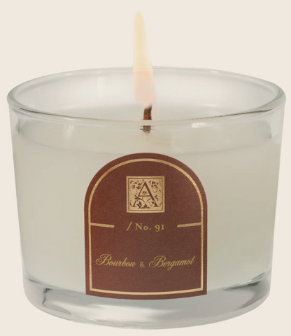 Bourbon & Bergamot Textured Glass Candle