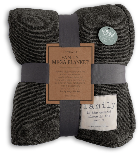 Together Time Family Mega Blanket Black Corner Gifts & Florist