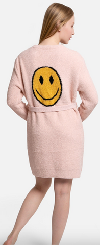 Pink Smiley Face Robe