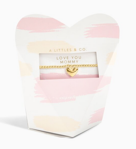 Mother's Day From The Heart Gift Box 'Love You Mommy' Bracelet In Gold-Tone Plating