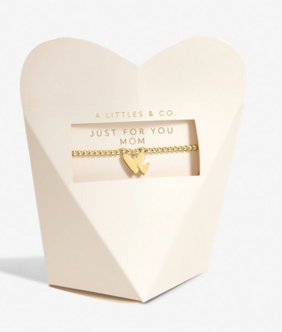 Mother's Day From The Heart Gift Box 'Just For You Mom' Bracelet In Gold-Tone Plating