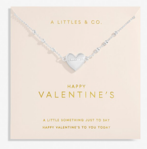 Forever Yours 'Happy Valentine's' Necklace In Silver Plating