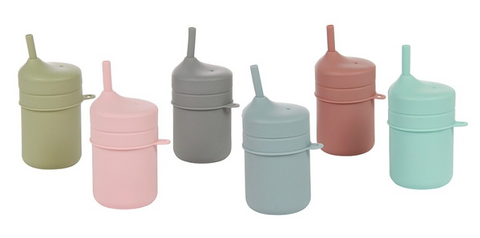 SILICONE DRINK CUP WITH LID & STRAW ASSORTMENT