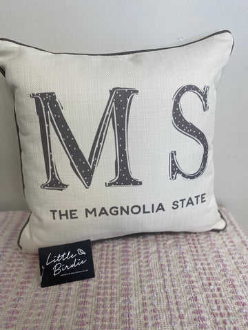 MS - The Magnolia State Pillow
