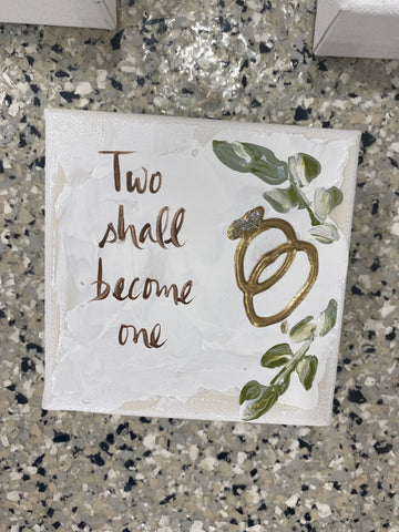 "Two shall become one"