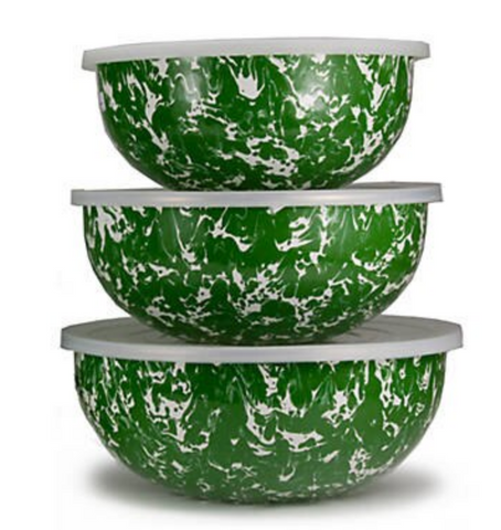 Green Swirl Mixing Bowls