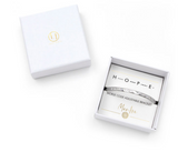 Hope Silver Morse Code Crystal Bracelet
