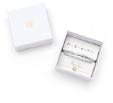 Pray Silver Morse Code Crystal Bracelet