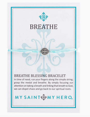 Breathe Blessing Mint with Silver Bracelet