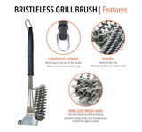 Bristle Free Stainless Steel Grill Brush