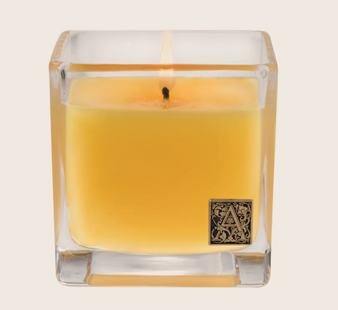 Agave Pineapple Glass Cube Candle