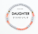 Daughter Morse Code Bracelet