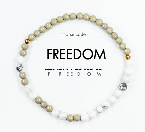 Freedom Morse Code Bracelet