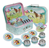 Horse 15-piece Tin Tea Set