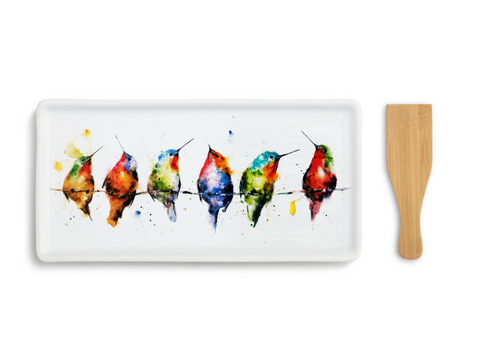 Hummers on a Wire Appetizer Tray with Spreader