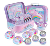 Cotton Candy Unicorn 15-piece Tin Tea Set