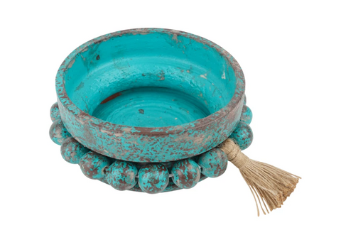 Beadzie Clay Candle Vessel, Turquoise
