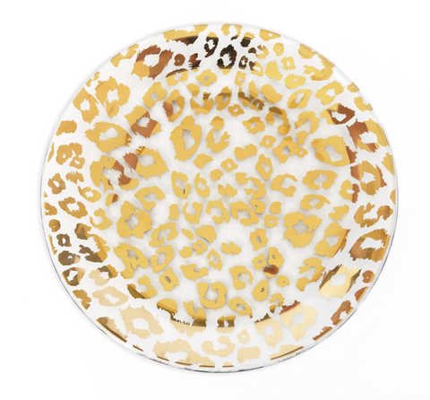 Cheetah Gold Salad Plate