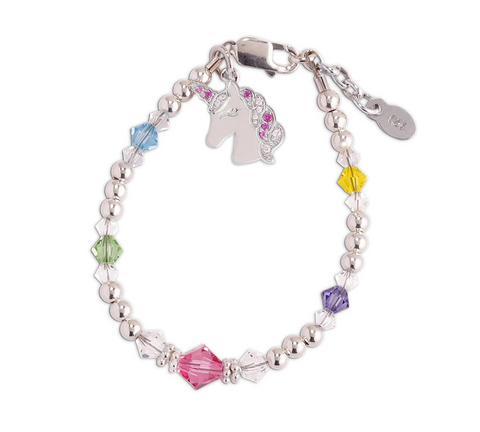 Unicorn (Rainbow) - Sterling Silver Unicorn Bracelet