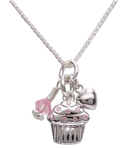 Sterling Silver Cupcake Necklace