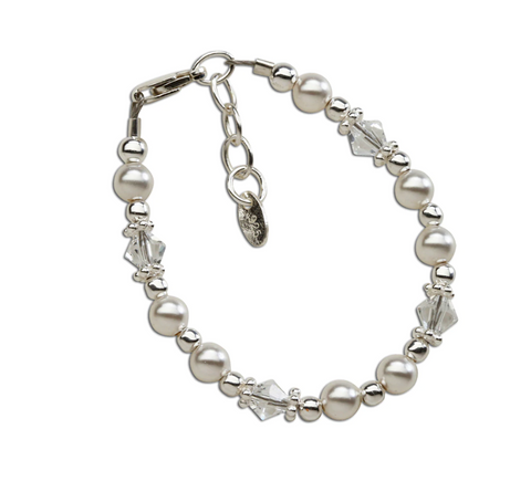 Sterling Silver Pearl Blessing Bracelet