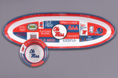 Ole Miss Chip and Dip Platter