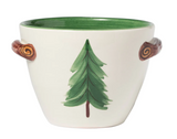 Old St. Nick Handled Deep Serving Bowl w/ Popcorn