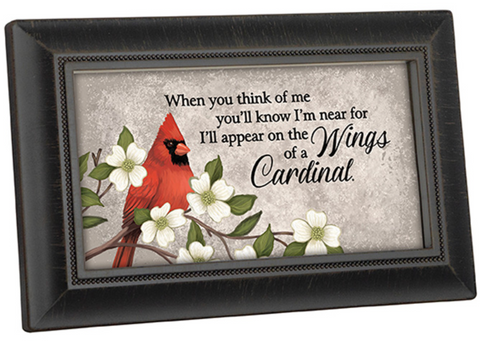"Wings of a Cardinal" Framed Message Bar