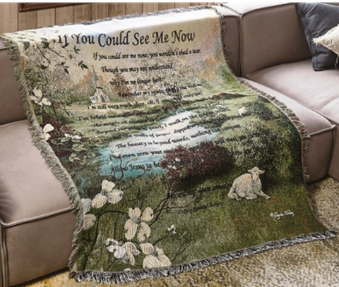 "If You Could See Me Now" Tapestry Throw