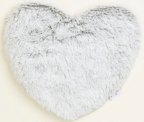 Marshmallow Gray Heart Shaped Heat Pad