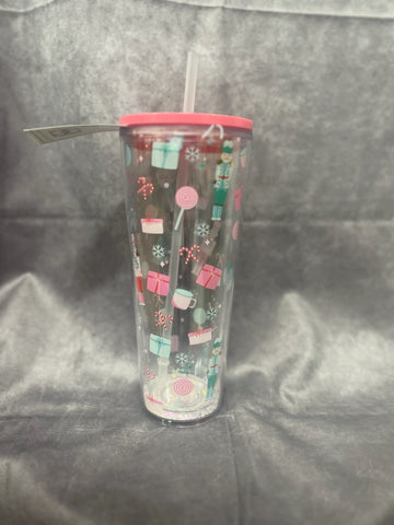 Oh What Fun Glitter Tumbler
