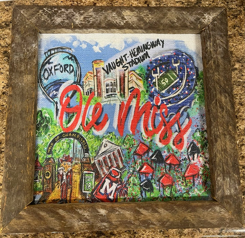 Ole Miss Wooden Frame