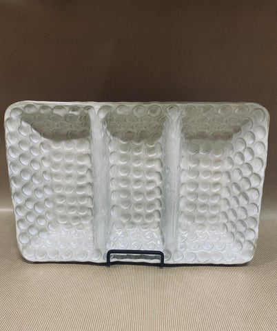 Large Three-Compartment Tray, High Cotton, Pharr