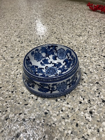 Blue & White small dog bowl