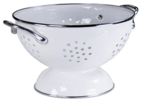 White Medium Colander, Pharr