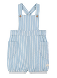 Striped Overall Shorts Pale Blue -  Baby Parker