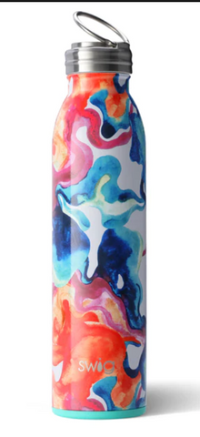 Color Swirl Insulated Bottle