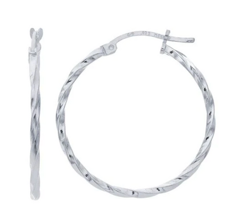 Twisted Hoop Earrings