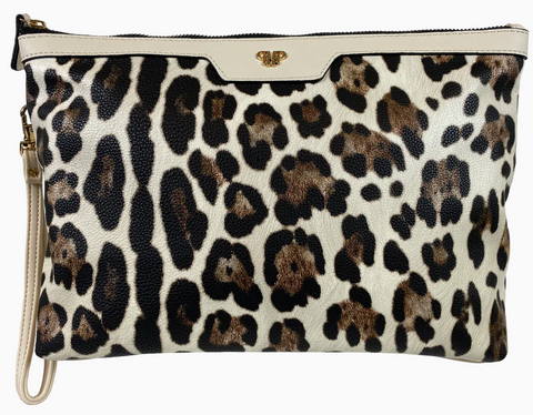 Litt Makeup Case- Cream Leopard