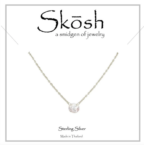 6mm Drilled CZ Necklace