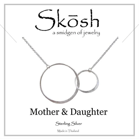 Mother/ Daughter Necklace- Silver