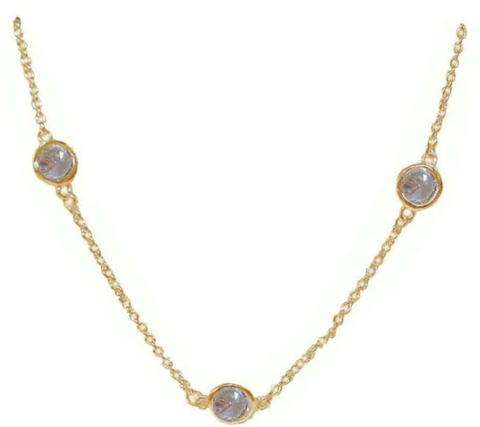 Gold CZ by the inch Necklace