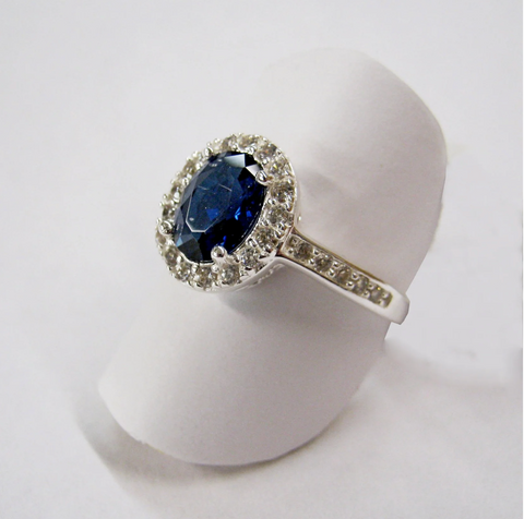 Sapphire Ring Skosh Ring/ Silver