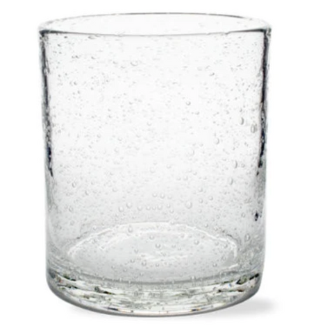 Clear Bubble Glass Double Old Fashioned