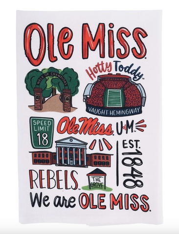 Ole Miss Icon Tea Towel