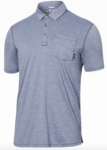 ALL DAY COOLING Short Sleeve Polo / Shark Heather